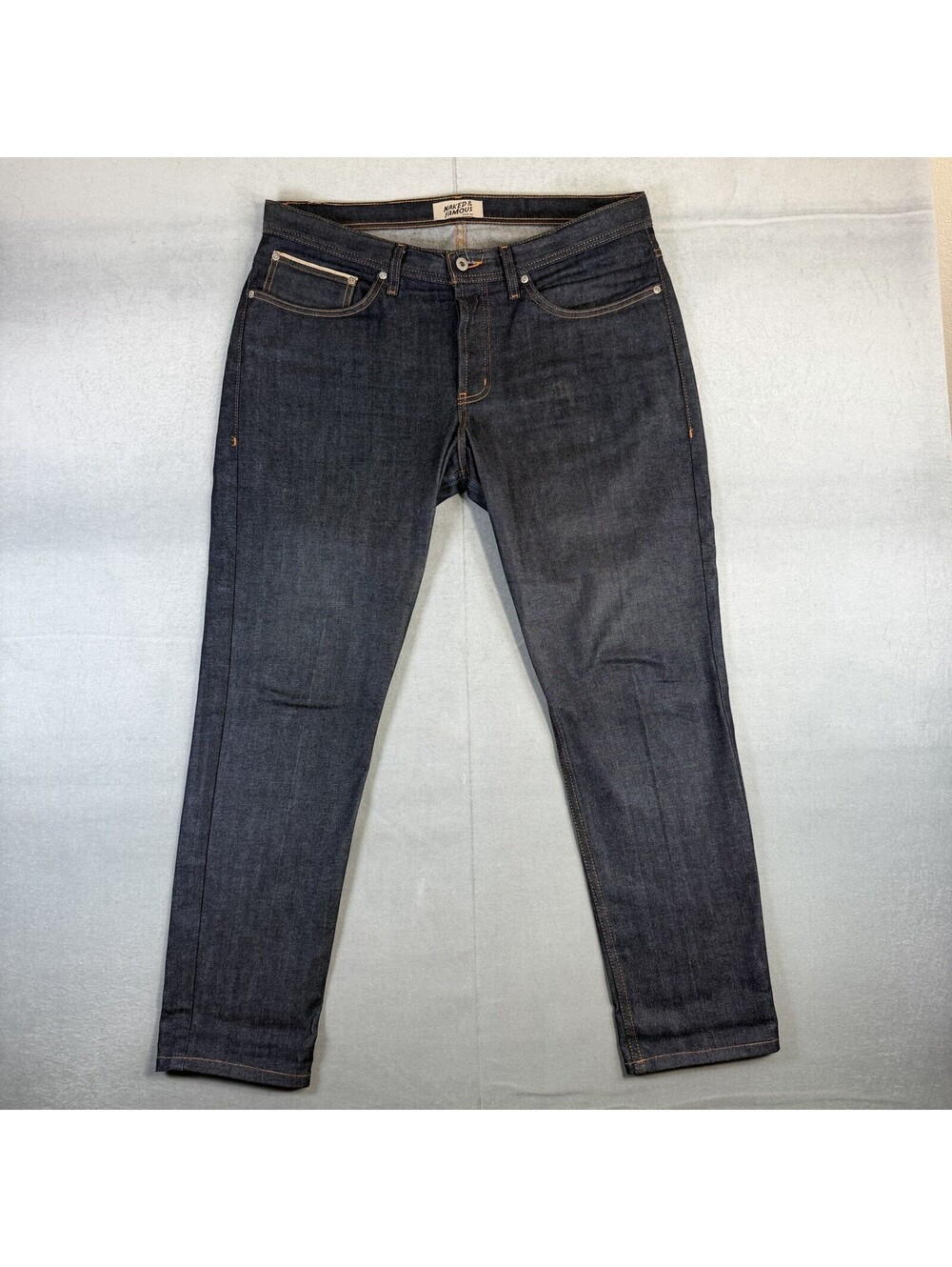 Naked & Famous Weird Guy Selvedge Jeans Mens 36 (38x30) Blue Stretch - Altered